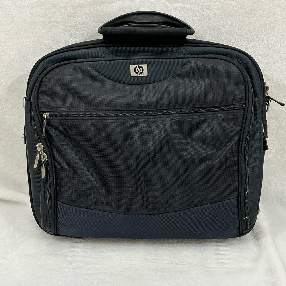 HP Grip lock Handle Black Padded Handheld Laptop Messenger Briefcase Bag 18”x15”